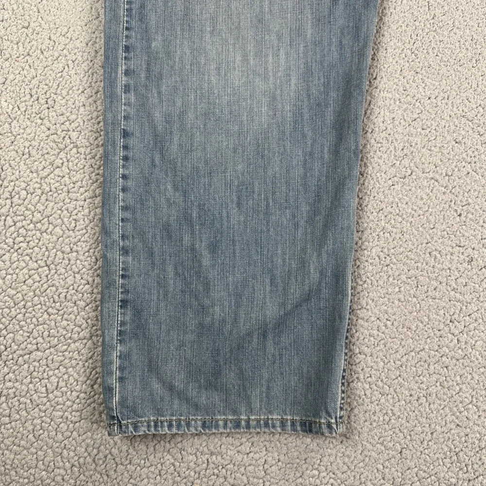 Levi's 569 Loose Straight Jeans Men 44x30 Blue Whiskered Light Wash Workwear